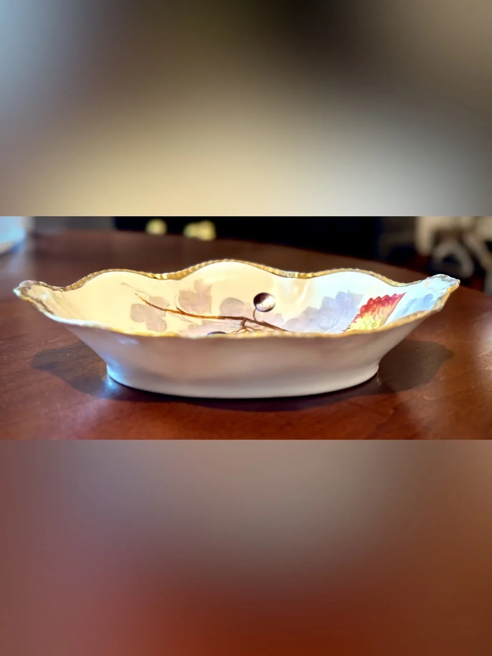Antique Blakeman-Henderson Hand-Painted Serving Bowl, Limoges, France